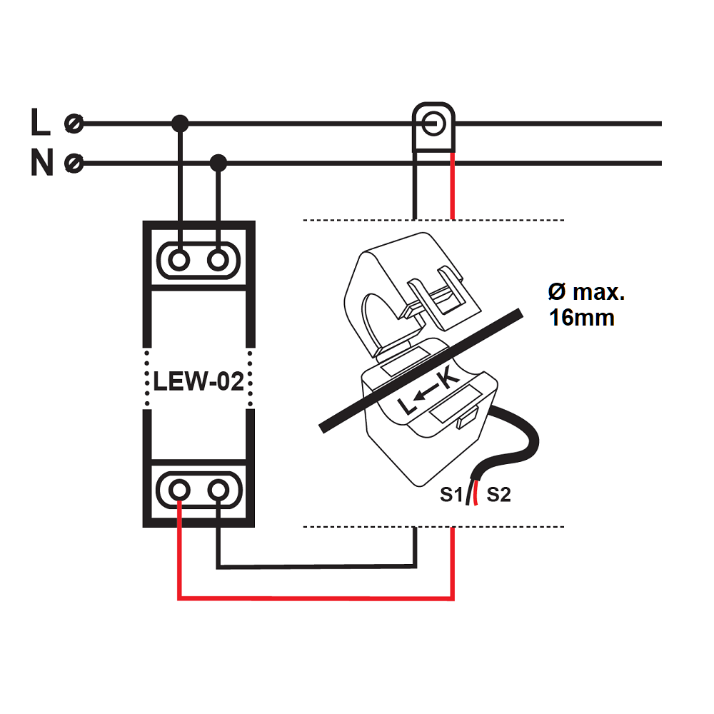 LEW02 egyfázisú fogyasztásmérő Wi-Fi modul - Image 5