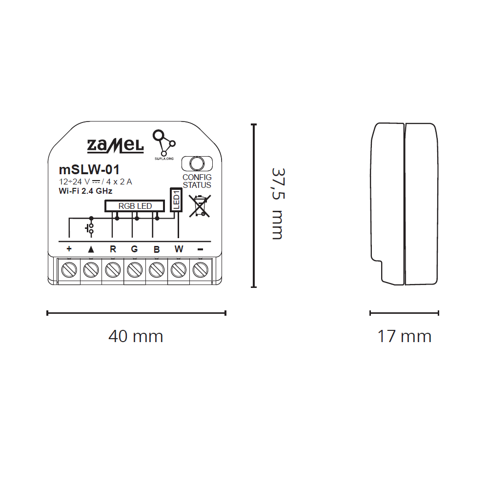 mSLW01 RGBW LED világítás vezérlő Wi-Fi modul - Image 5