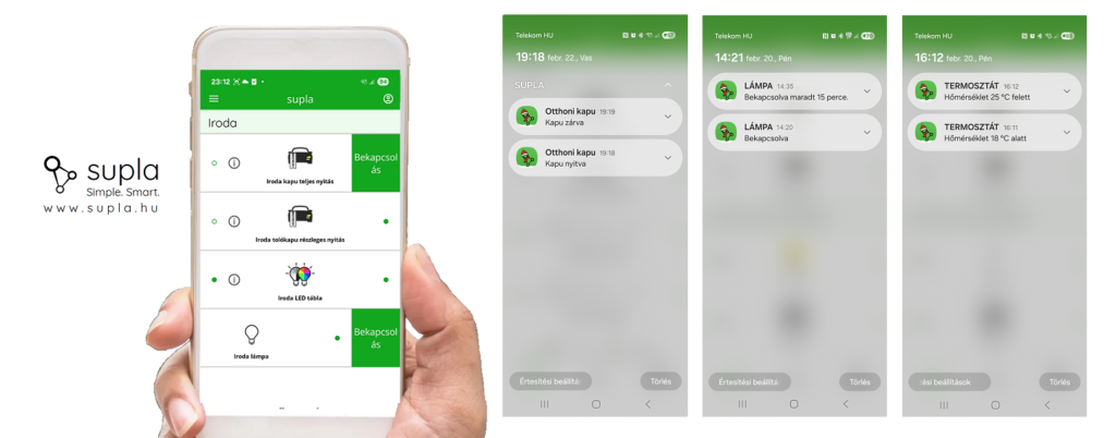 Push üzenet minden elvégzett műveletről vagy állapotról? IGEN